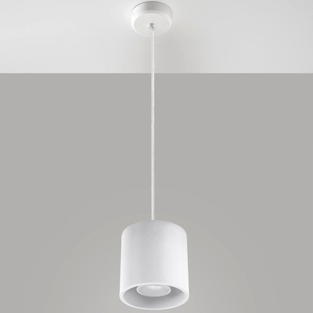 Lampa wisząca Sollux ORBIS 1 aluminium biały 12W LED, SL.0053
