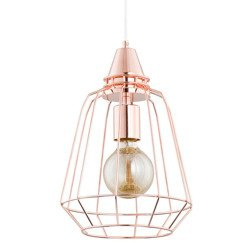 Druciana lampa kratka BASKET miedź śr. 24cm