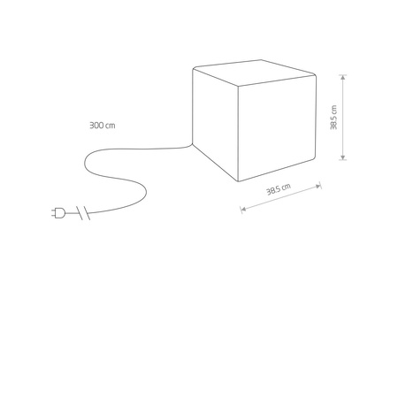 Świecąca kostka do ogrodu CUMULUS CUBE M 40cm 8966