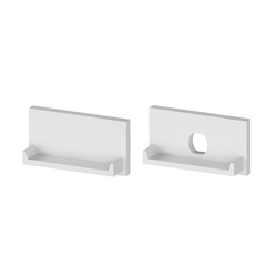 Komplet zaślepek profilu P13-2 / P14-3 szare - do przesłonki C15