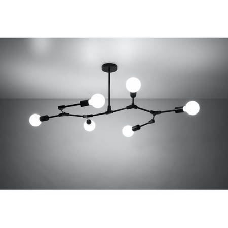 Lampa sufitowa PLATO 6 SL.0709 czarna 6xE27