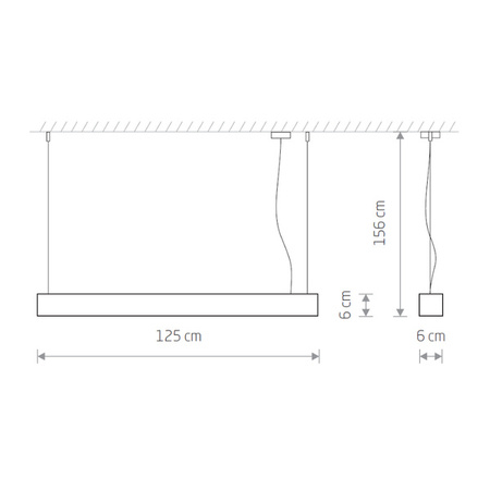 Lampa wisząca SOFT LED WHITE T8 dł. 125cm LED TUBE T8 | biały