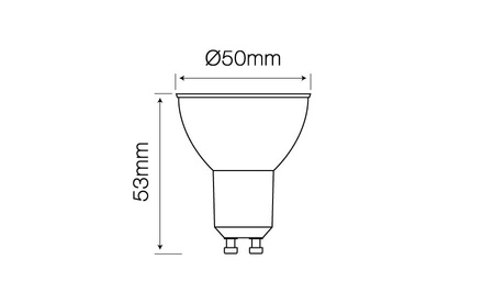 Żarówka LED line GU10 SMD 220-260V 3W 273lm 36˚ 6500K | zimna