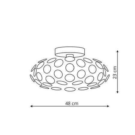 Lampa sufitowa FERRARA, chrom, 3x60W E14