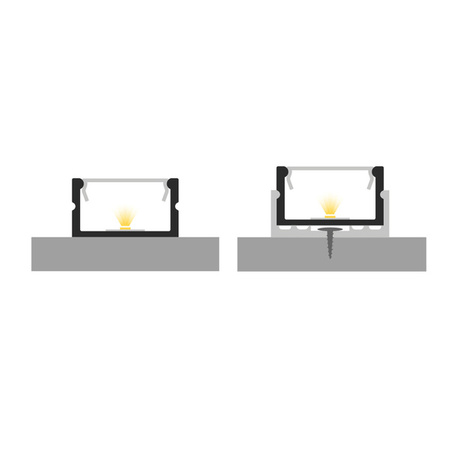 Profil LED P13-2 200cm szer. 20mm | do osłonek C15 | biały