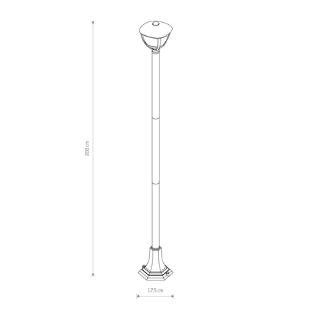 Lampa stojąca AMELIA 10498 wys.2m  E27 IP44 | Czarny