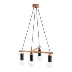 Lampa sufitowa do salonu ENI 4xE27 wys. 90cm | czarny