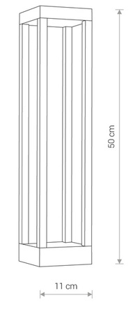 Lampa zewnętrzna słupek STRUCTURE LED IP54 | czarny 8145