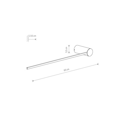 Kinkiet ARM LED M 65cm 10W barwa neutralna 4000K | czarny