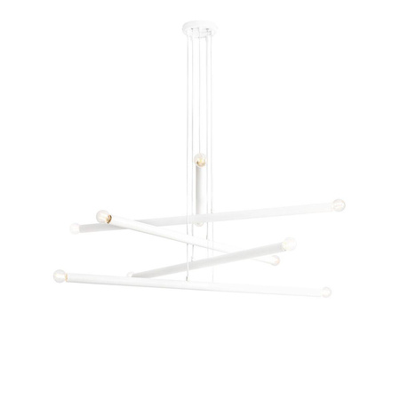 Aldex Lampa wisząca TUBO 10, 1072M, biała, 10x40W E14
