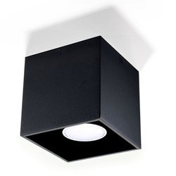 Plafon Sollux QUAD 1 Lampa sufitowa Aluminium czarny 12W LED, SL.0022