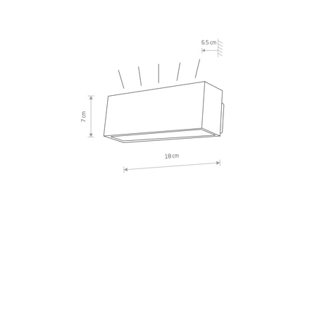 Kinkiet zewnętrzny UNIT LED czarny szer. 18cm 9122