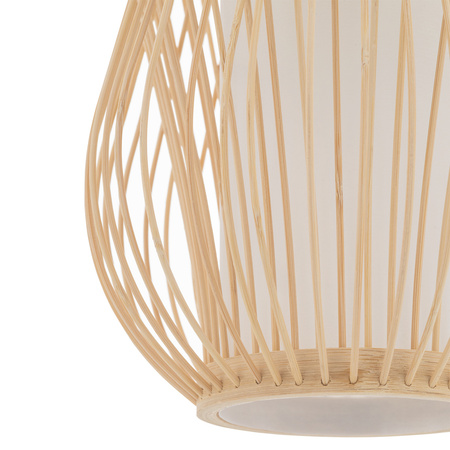 Lampa wisząca PUKET S śr. 21cm E27 | naturalne drewno/biały