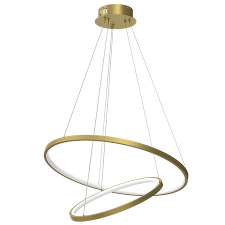 Designerska lampa wisząca ROTONDA GOLD 51W LED | Złota