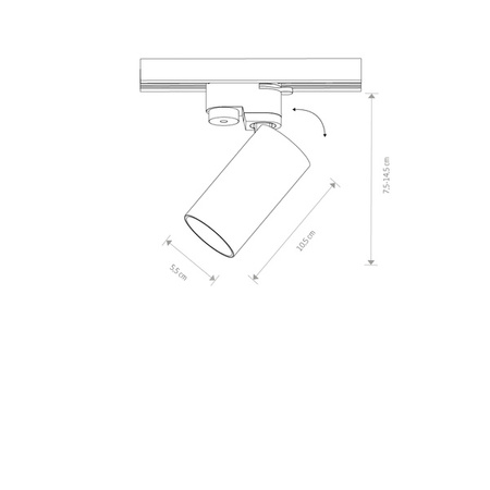 Spot PROFILE MONO GU10 do 1-obwodowego systemu szynowego | czarny