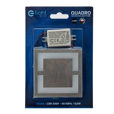 Oprawa schodowa 0,6W QUADRO zimna 6500K