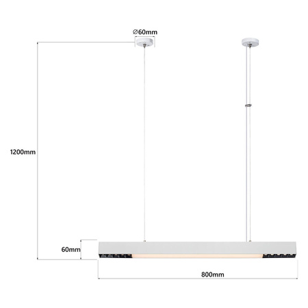 Lampa wisząca Cali M LED CCT Tuya biała LP-1301/1P M WH Smart