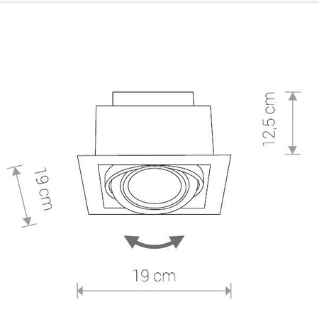 Lampa wpuszczana DOWNLIGHT SILVER ES111 9573