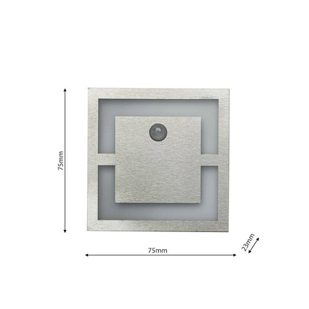 Schodowa z czujnikiem ruchu PIR QUADRO Neutralna 4K