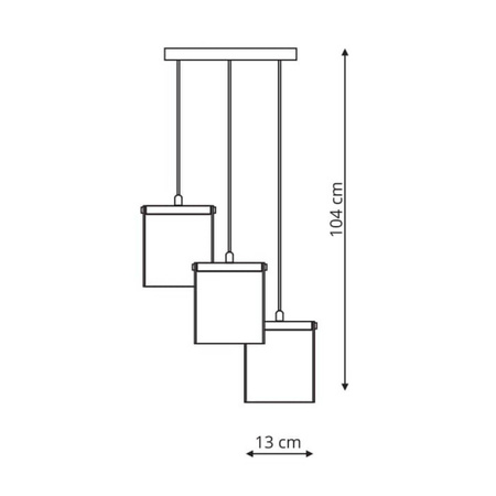 Lampa wisząca CANTOS III, chrom/transparentny, 3x6W LED, barwa neutralna 4000K