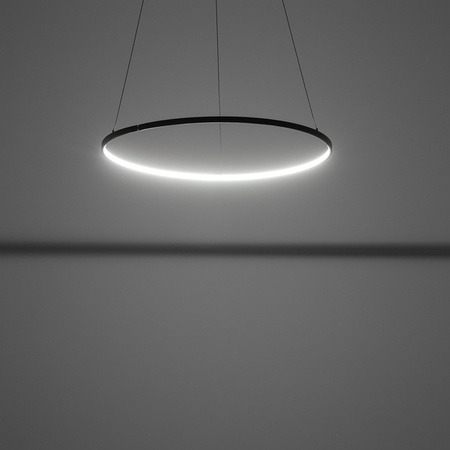 Lampa wisząca CIRCOLO LED szer. 60cm 21W barwa ciepła 3000K | czarny