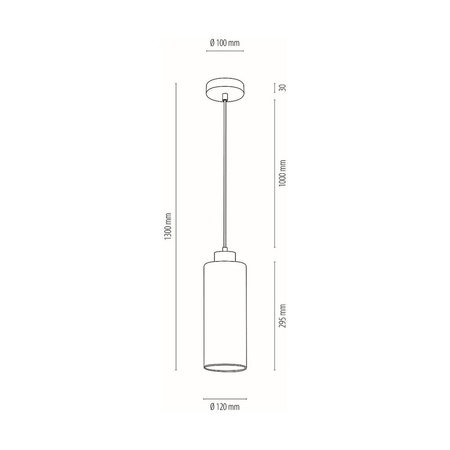 Lampa Wisząca Zefir 1xE27 Max.60W Dąb Olejowany/Przezroczysty Kabel PCV/Szkło Białe 113860174