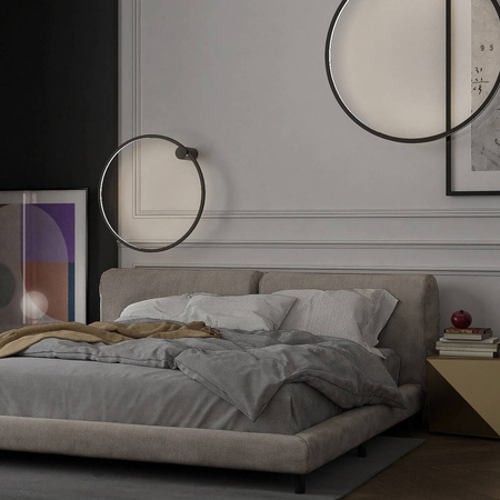 Kinkiet MIRROR, mały, czarny, 35W LED, barwa ciepła 3000K, IP44