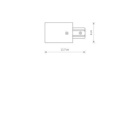 Końcówka zasilająca PROFILE RECESSED POWER END CAP WHITE 8972