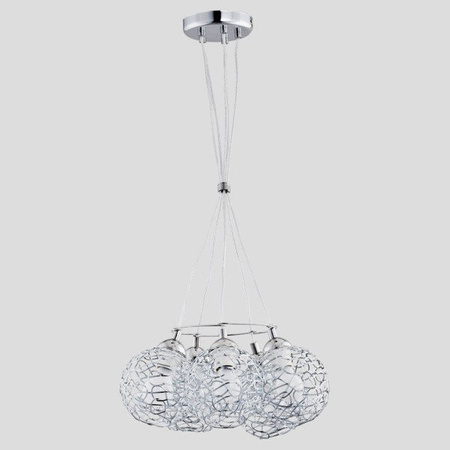 Lampa wisząca zwis druciane kule AMASO chrom śr. 45cm