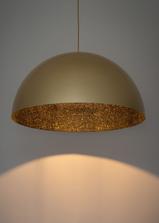 Lampa wisząca do salonu SFERA śr. 30cm E27 60W | złoty czarny