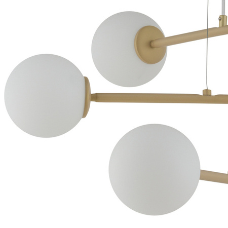Nowoczesna lampa wisząca biura i domu BALANS G9 12W szer. 69cm | złoty