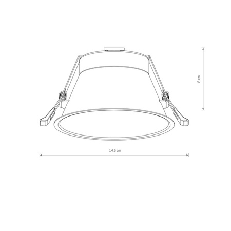 Oprawa podtynkowa DOWNLIGHT UNO L BLACK szer. 14.5cm GX53  | czarny 10845