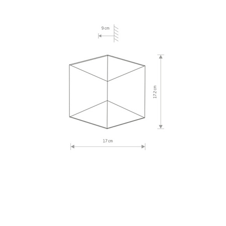 Kinkiet TRIANGLES LED zewnętrzny IP54 3000K łazienka | czarny złoty 8141