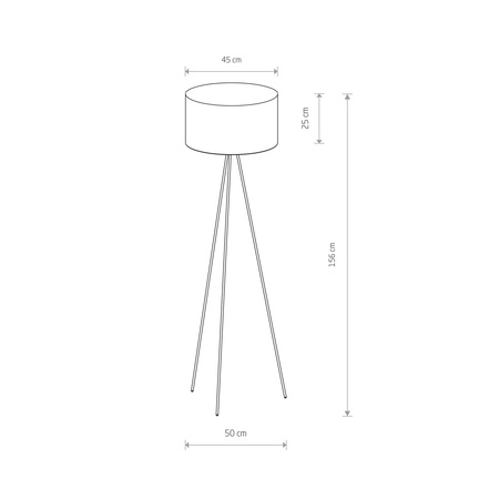 Lampa podłogowa stojąca CADILAC I 156cm E27 | szary