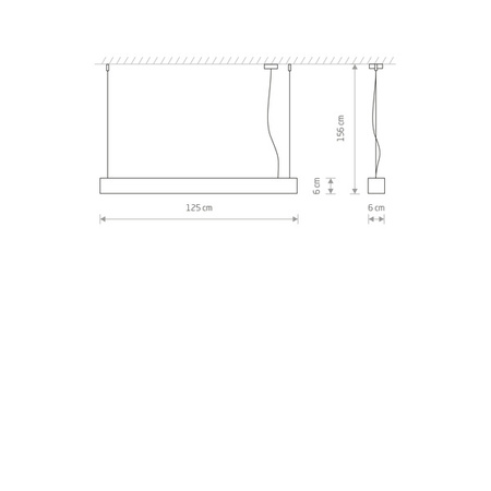 Lampa wisząca SOFT LED GRAPHITE T8 dł. 125cm LED TUBE T8 | grafitowy 7525