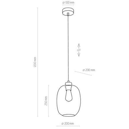 Nowoczesna lampa wisząca czarny/grafitowy ELIO 3183 3183