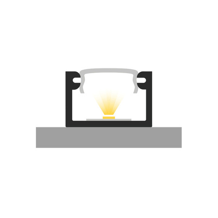Profil LED P4-2 100cm szer. 9mm | do osłonek C10 | srebrny