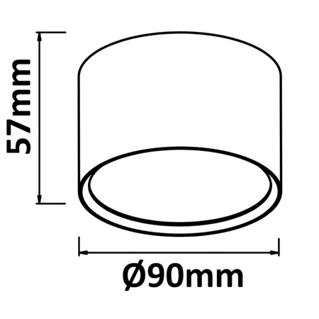 Oprawa natynkowa KENDAL, biała, 6W LED, barwa zmienna 3000K/4000K/6000K, IP54