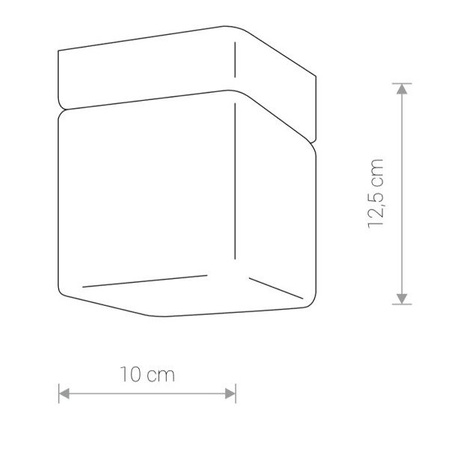 Lampa łazienkowa SIS square 10cm 9506