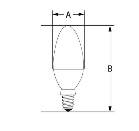 LED ŚWIECOWA E-14 230V 8W WW SPECTRUM