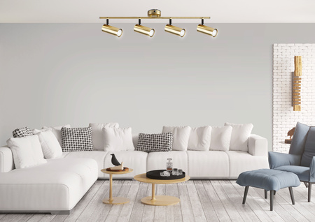 Lampa ścienna/sufitowa COLLY, 94-01740, mosiądz, 4x15W GU10