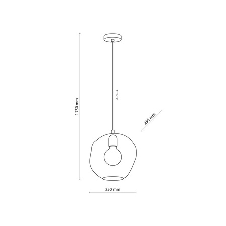 Nowoczesna lampa wisząca bursztynowa SOL 3368