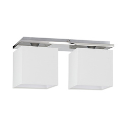 SPOTLIGHT lampa sufitowa RIVOLI 2 punktowa Metal Chrom Abażur Biały, 8582228 8582228_SL