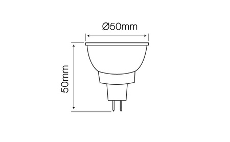 Żarówka LED line MR16 SMD 10~14V AC/DC 3W 273lm 36˚ biała ciepła 2700K