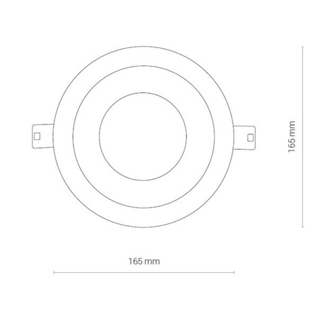 Downlight lampa sufitowa wpuszczana KEA 30W LED 3000K IP44 | biała