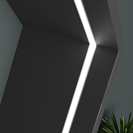 Profil LED P4-2 200cm szer. 9mm | do osłonek C10 | czarny