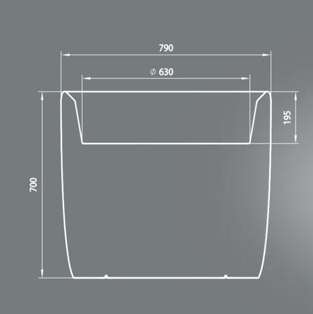 Ozdobna świecąca donica FLOWERPOT L 70cm 9713