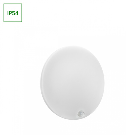 NYMPHEA PROXI PIR 18W NW 230V 120ST IP54 FI300X60MM BIAŁY OKRĄGŁA
