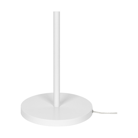 Lampa podłogowa Amor 1xE27 maks. 60W biały metal/przezroczysty kabel PVC/szary klosz z tkaniny 6010202910511