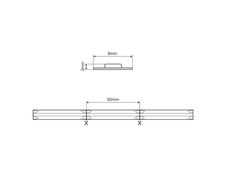 Taśma LED COB 320chip/m 24V 2700K 8W/m rolka 5m | biała ciepła